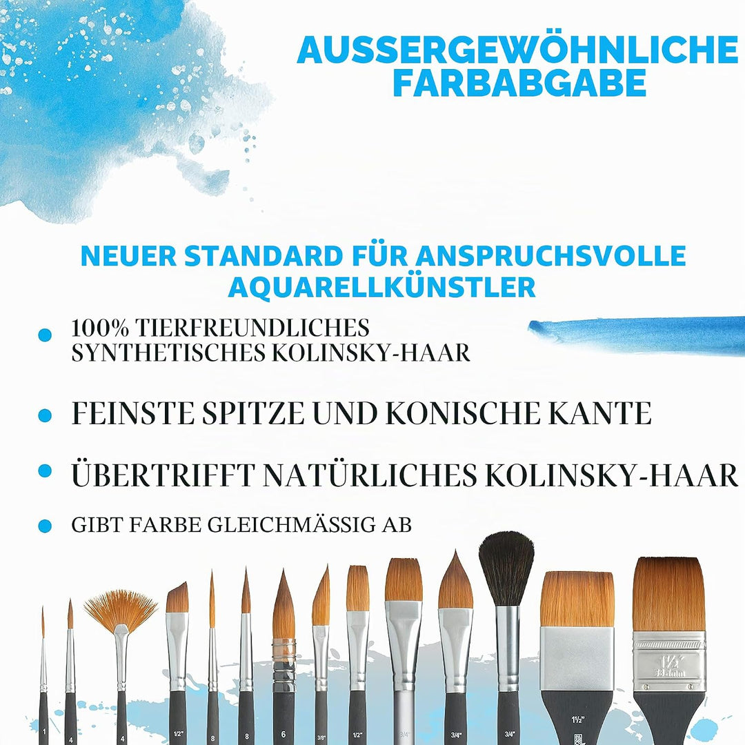 Princeton Aqua Elite NextGen Artist Travel Brush, Series 4850 Synthetic Kolinsky Sable for Watercolo