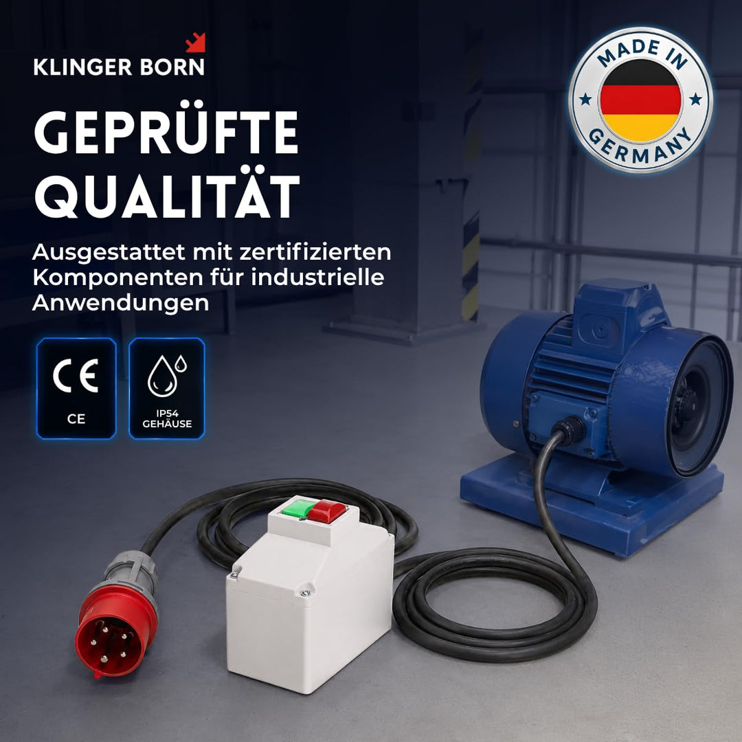 Motorschutzschalter ISKRA MS25 1,60-2,50A in Gehäuse mit Netz- und Motorkabel Netz- und Motorkabel g