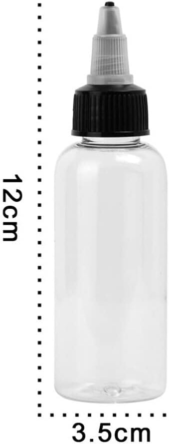 FOMIYES Top-Applikatorflaschen 60 Ml Spenderflaschen Mit Deckel 10 Stück Runde Kunststoff-Quetschfla