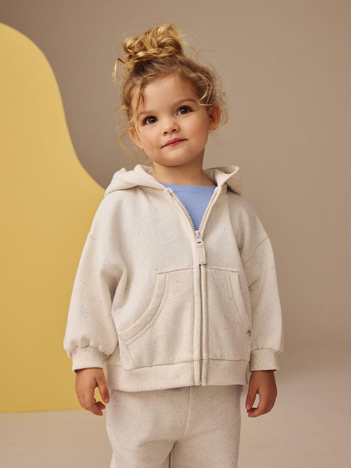 NEXT Mädchen Standard Kapuzenjacke 110-116 Oatmeal, 110-116 Oatmeal