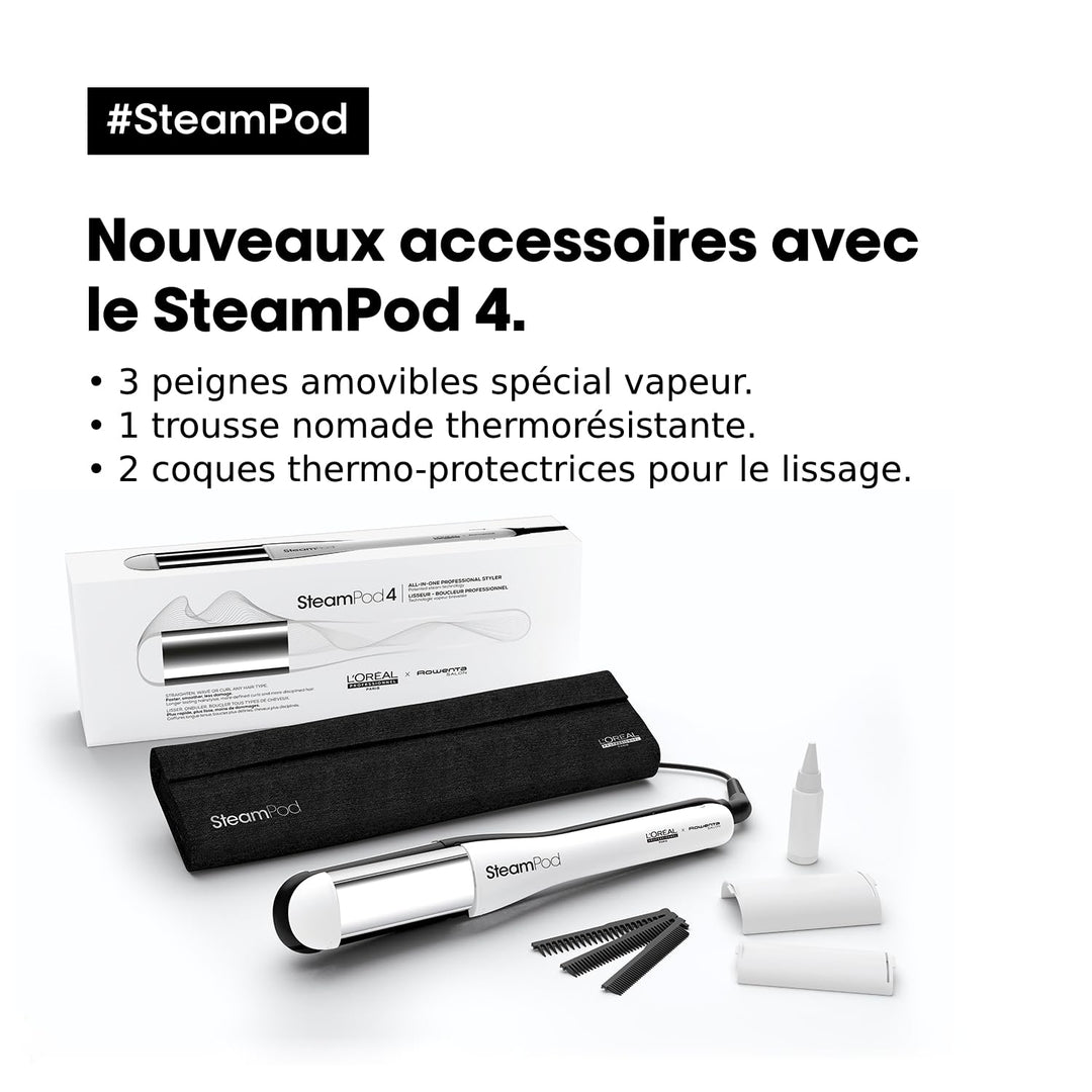 STEAMPOD 4 – Glätteisen mit Dampf-Lockenstab – 95% weniger Schäden – 3 x + schnelles Styling – 3 Tem