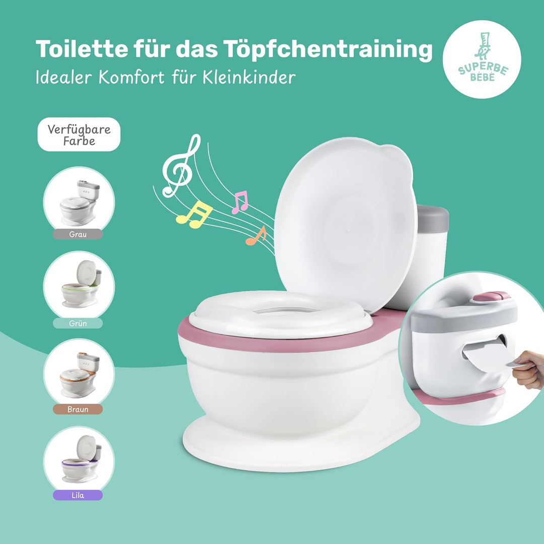 Baby-töpfchen Mit Geräusch Für Töpfchentraining - Baby- Und Kindertoilette - Bequem, Rutschfest Mit