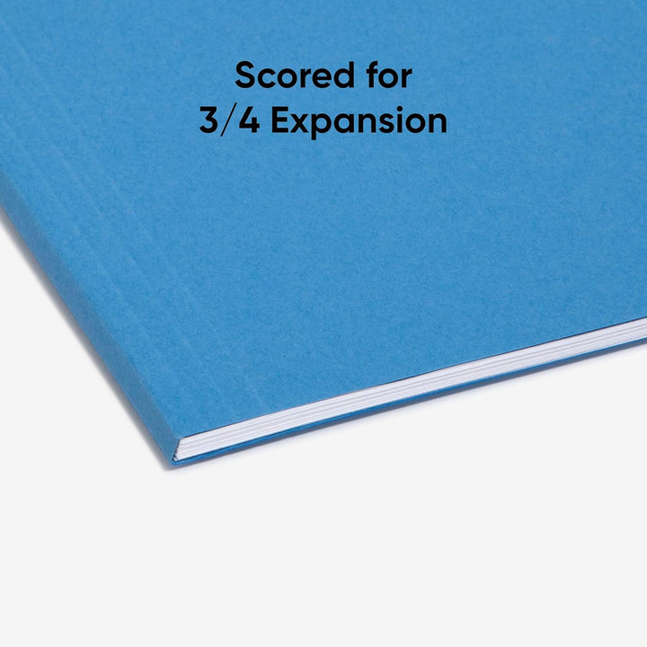 Smead Standard-Hängeregistraturmappen, 25 Stück, Blau, 1/5-geschnittene verstellbare Reiter, Briefgr