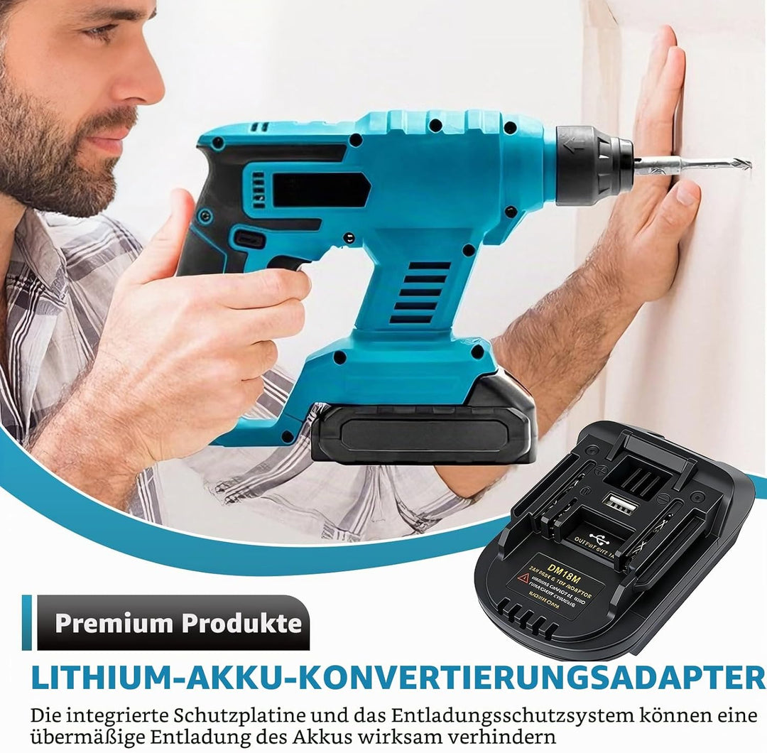 BS18MT Akku-Adapter Für Makita 18V Elektrowerkzeug, Akku Konverter für Bosch GBA Professional System