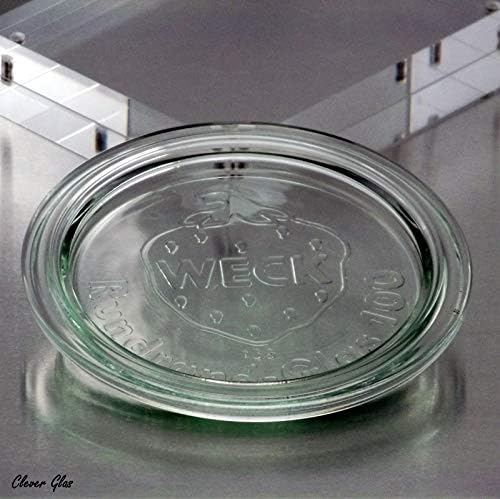 Weck Glas 6 280ml Gugelhupf Form RR100 mit Auswahl Zubehör im Original Weck Karton (Mit Glasdeckel,