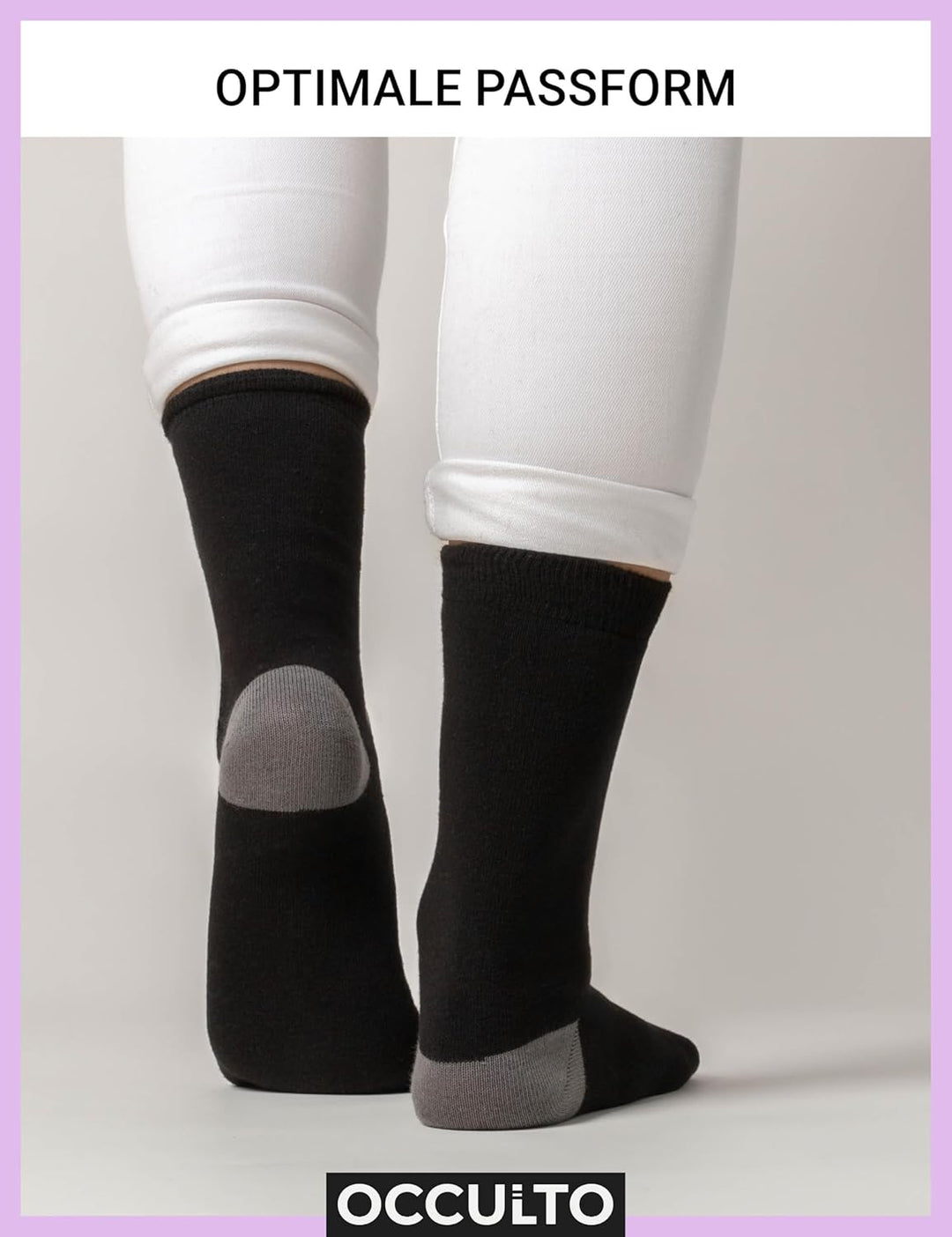 Occulto 10 PAAR SOCKEN für DAMEN aus BAUMWOLLE (Modell: Gertrud) 35-38 Schwarz-pink, 35-38 Schwarz-p