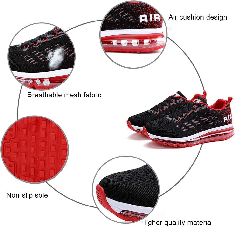 frysen Herren Damen Sportschuhe Laufschuhe mit Luftpolster Turnschuhe Profilsohle Sneakers Leichte S