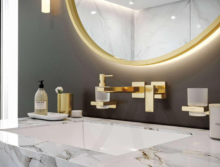hansgrohe Zahnputzbecher AddStoris, Zahnbürstenhalter, Polished Gold Optic Polished Gold Optik, Poli