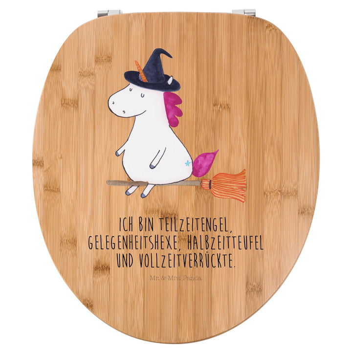 Mr. & Mrs. Panda Motiv WC Sitz Einhorn Hexe - Geschenk, Klodeckel, Einhorn Deko, Freundin, Klobrille