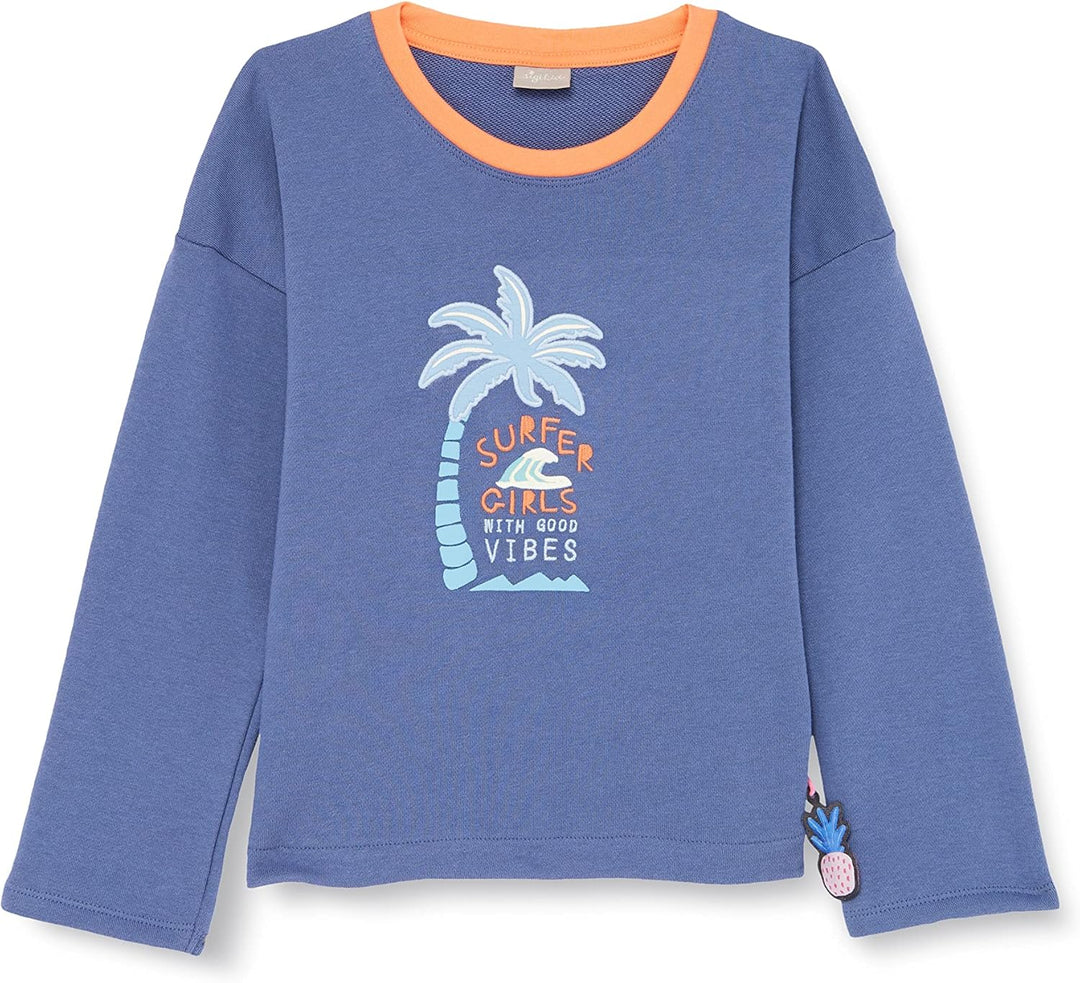 Sigikid Mädchen Sweatshirt 122 Pink/Blumen, 122 Pink/Blumen
