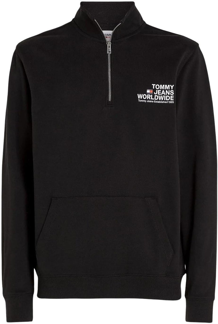 Tommy Jeans Herren Halber Reissverschluss M Schwarz, M Schwarz