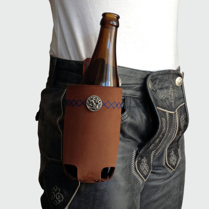 Bierholster Enzian 0,5l - Das Original aus echtem Leder - Bier Holster
