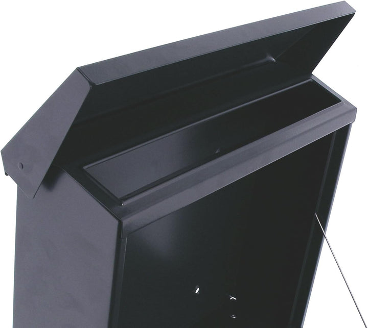 Burg Wächter Briefkasten mit Zeitungsfach und Namensschild, Verzinkter Stahl, Einwurf-Format DIN C4,