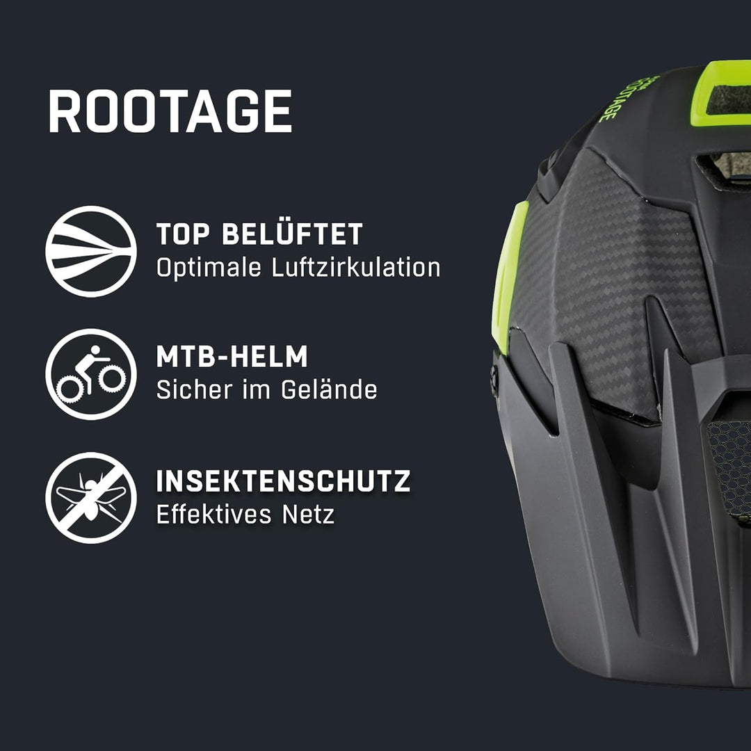 ALPINA ROOTAGE - Extrem Robuster, Carbonfaser-Verstärkter Enduro & Trail Fahrradhelm Mit Kühlenden P