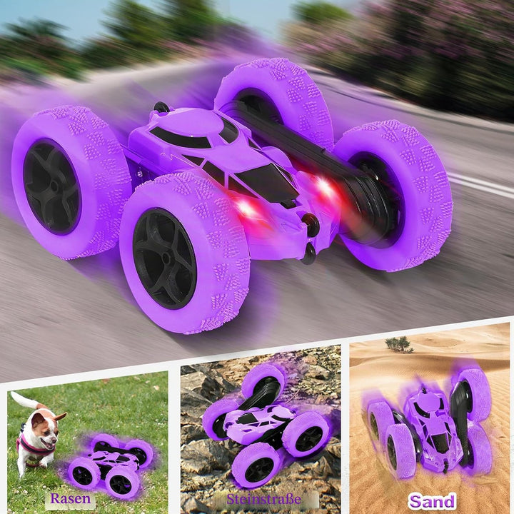 MidiVix Ferngesteuertes Auto, 90 Min Spielzeit, 2.4Ghz Doppelseitig 360° drehbare RC Stunt Crawler m