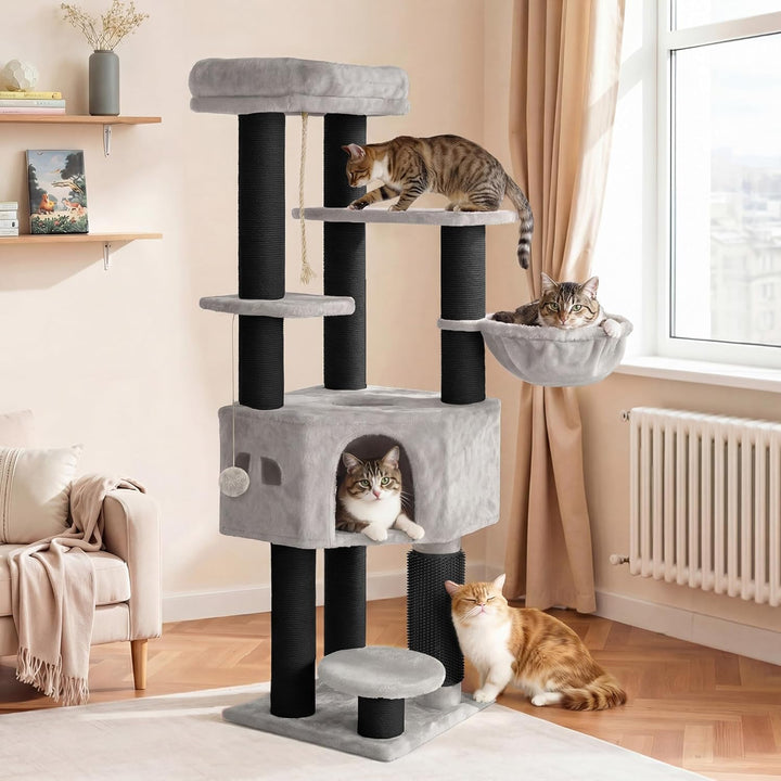 YITAHOME Kratzbaum, Katzenkratzbaum, für Grosse Katze, Katzenbaum, Katzenbürsten, 11 cm Dicke Stämme