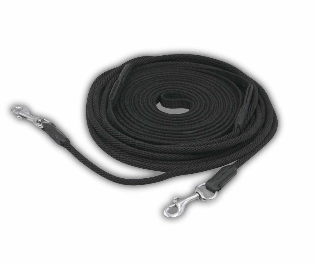 AMKA Doppellonge, schwarz Doppel Longe Longierleine 16 Meter