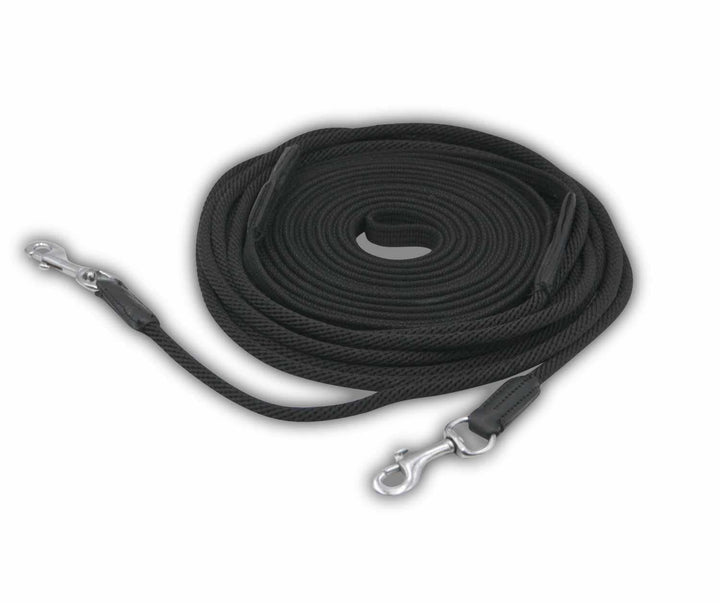 AMKA Doppellonge, schwarz Doppel Longe Longierleine 16 Meter