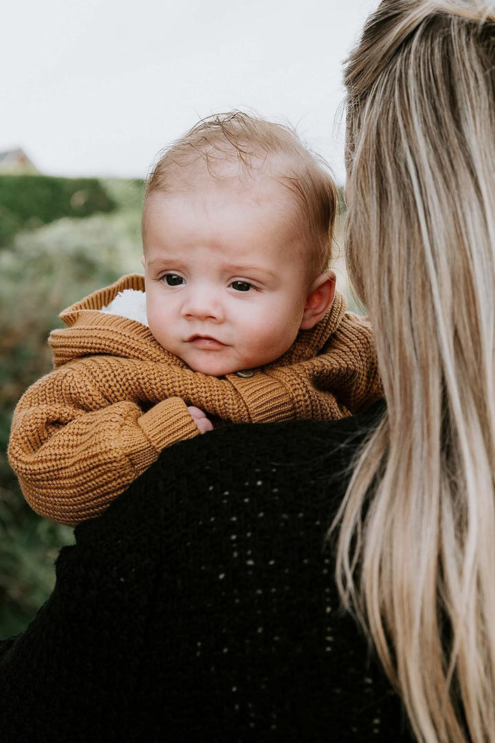 Baby's Only - Soul Kapuzenjacke Baby - Teddyfutter - Strickjacke für Jungen and Mädchen - 100% Bio-B