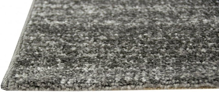 CARPETIA Moderner Teppich Wohnzimmerteppich Kurzflor Uni anthrazit grau meliert Grösse 80x150 cm 80