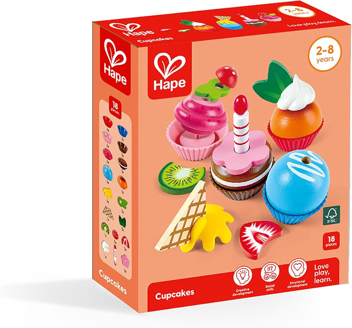 Hape E3157 - Cupcakes, Küchenspielzeug, Bunt