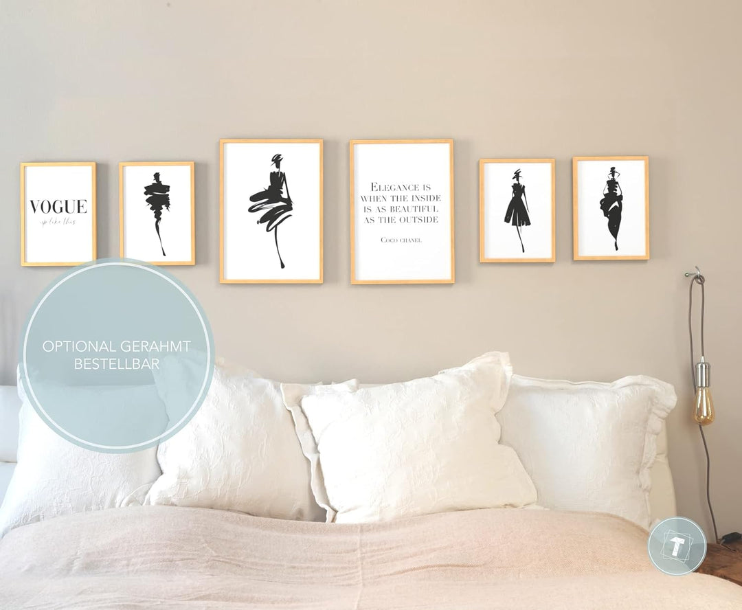 Papierschmiede® XL Mood Poster Set Coco Shapes, Bilder Wohnzimmer Deko Schlafzimmer, 2x DIN A2 (ca.