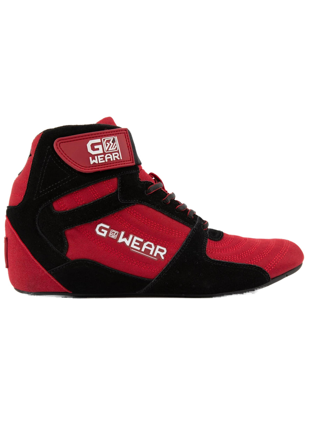 Gorilla Wear Gwear Pro High Tops Rot/Schwarz - Bodybuilding und Fitness Schuhe mit Logo leicht beque
