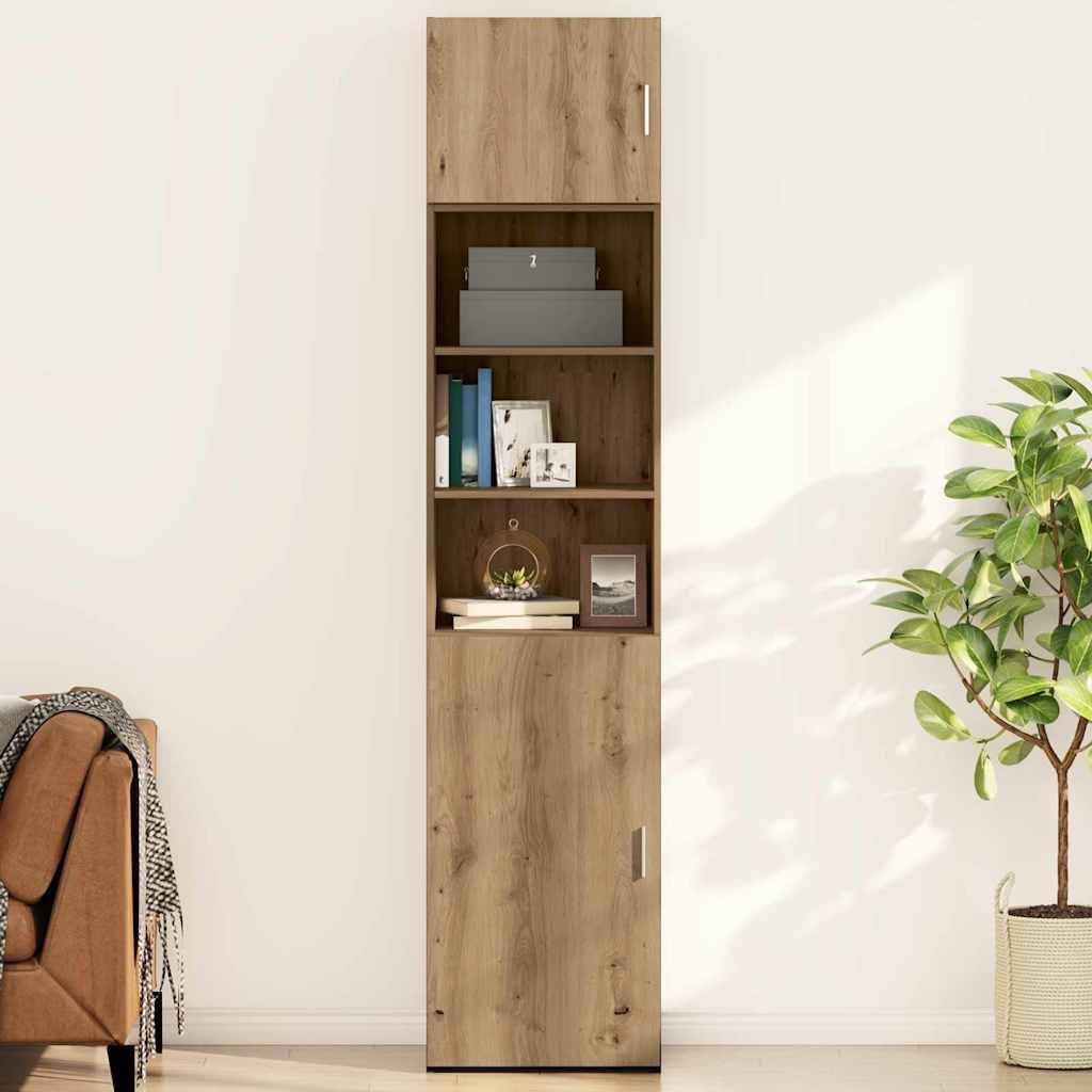 vidaXL Wandschrank Artisan-Eiche 50 x 42,5 x 40 cm Holzwerkstoff, Moderner Wohnzimmerschrank, rechte