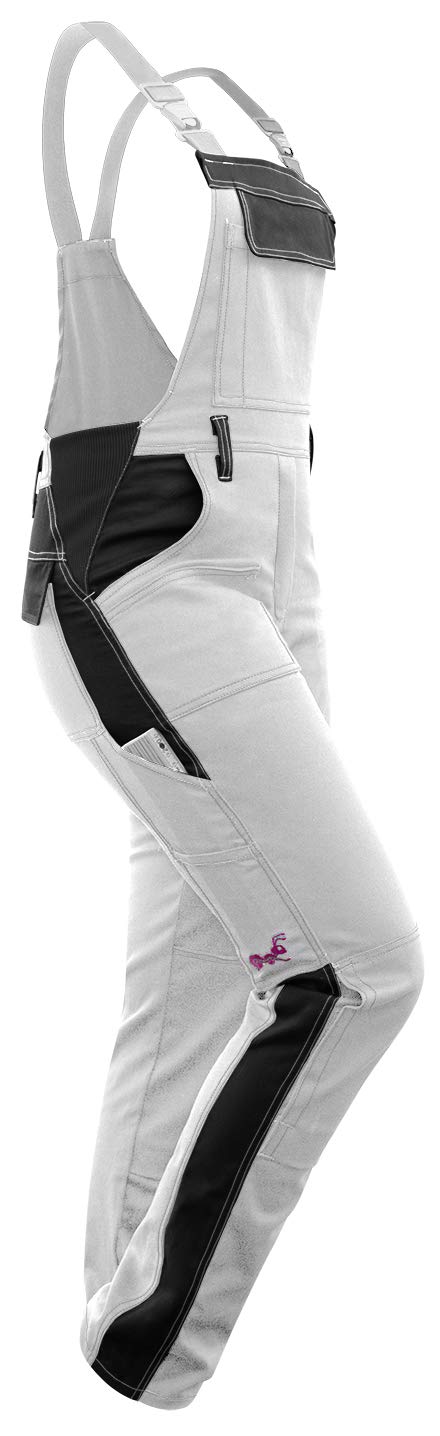strongAnt Latzhose Damen stretch Arbeitshose für Frauen mit Kniepolstertaschen Baumwolle Cargo Hose