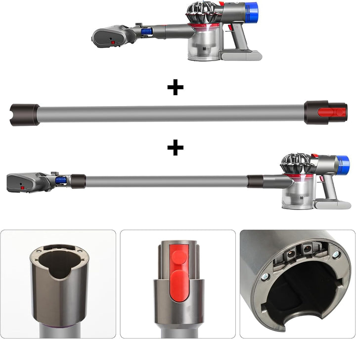 Verlängerungsrohr für Dyson V15 V11 V10 V8 V7 Staubsauger, Rohr für Dyson Ersatz Teleskoprohr Schnel