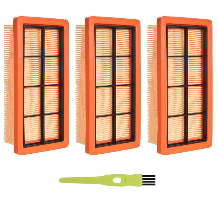 3 Flat Pleated Filters Replaces for Kärcher 6.415-953.0 AD2 Battery AD3 AD4 Premium AD3.000, AD3.200