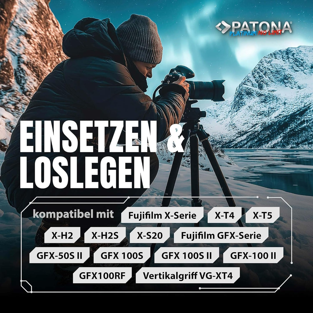PATONA Platinium NP-W235 Akku 2600mAh Ersatzakku kompatibel mit Fuji Fujifilm GFX-50s II GFX-100S GF
