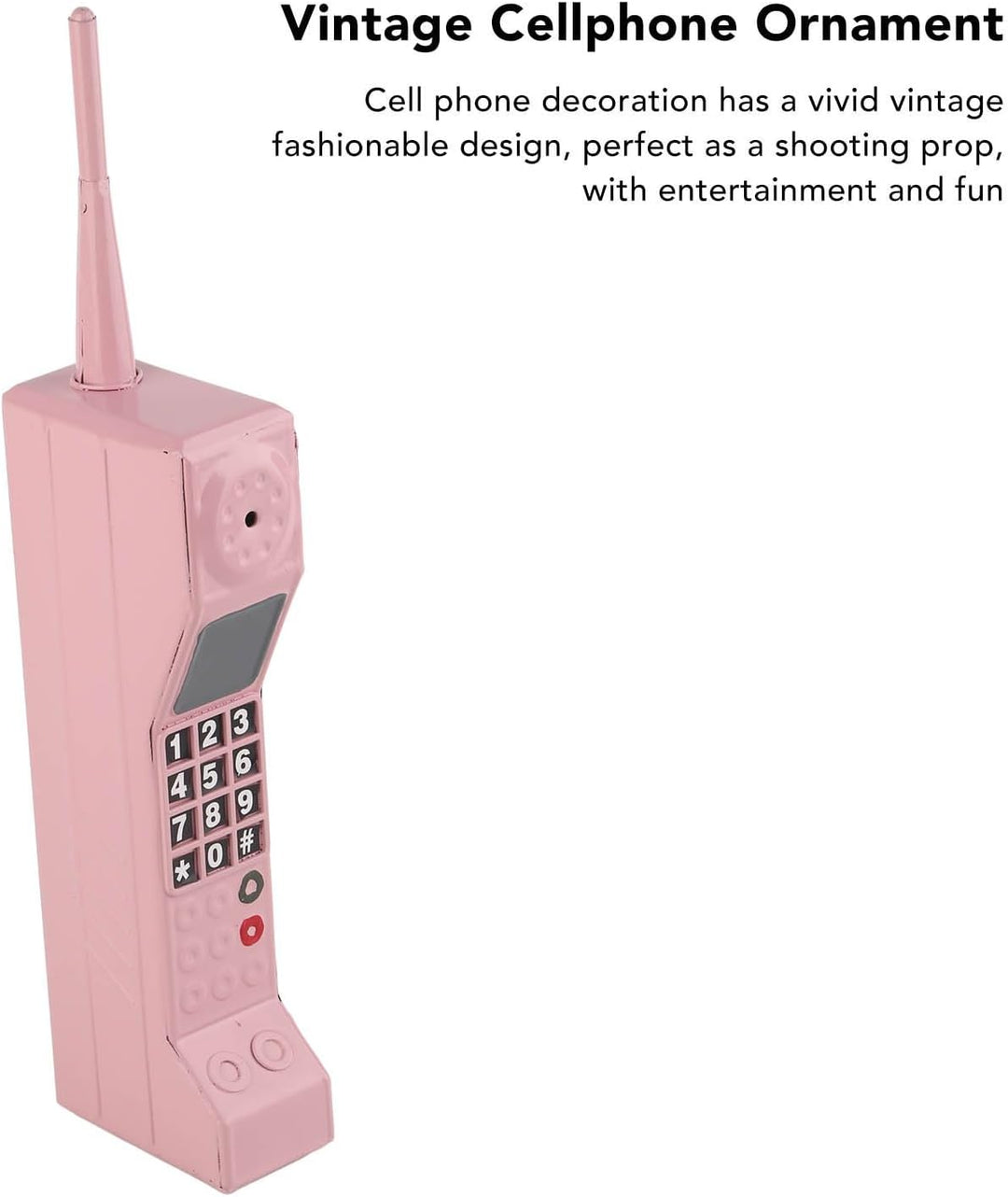 Fockety Retro-Handy, 80er 90er Altmodisches Tragbares Backstein-Ornament, Simulation, Fotografische