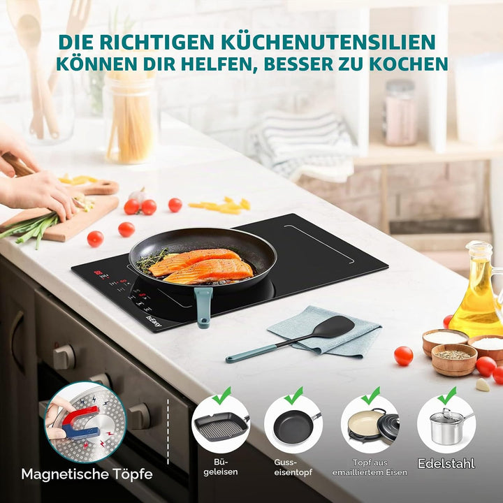 Induktionsplatte mit Flex Zonen 2 Zonen-1, 2 Zonen-1