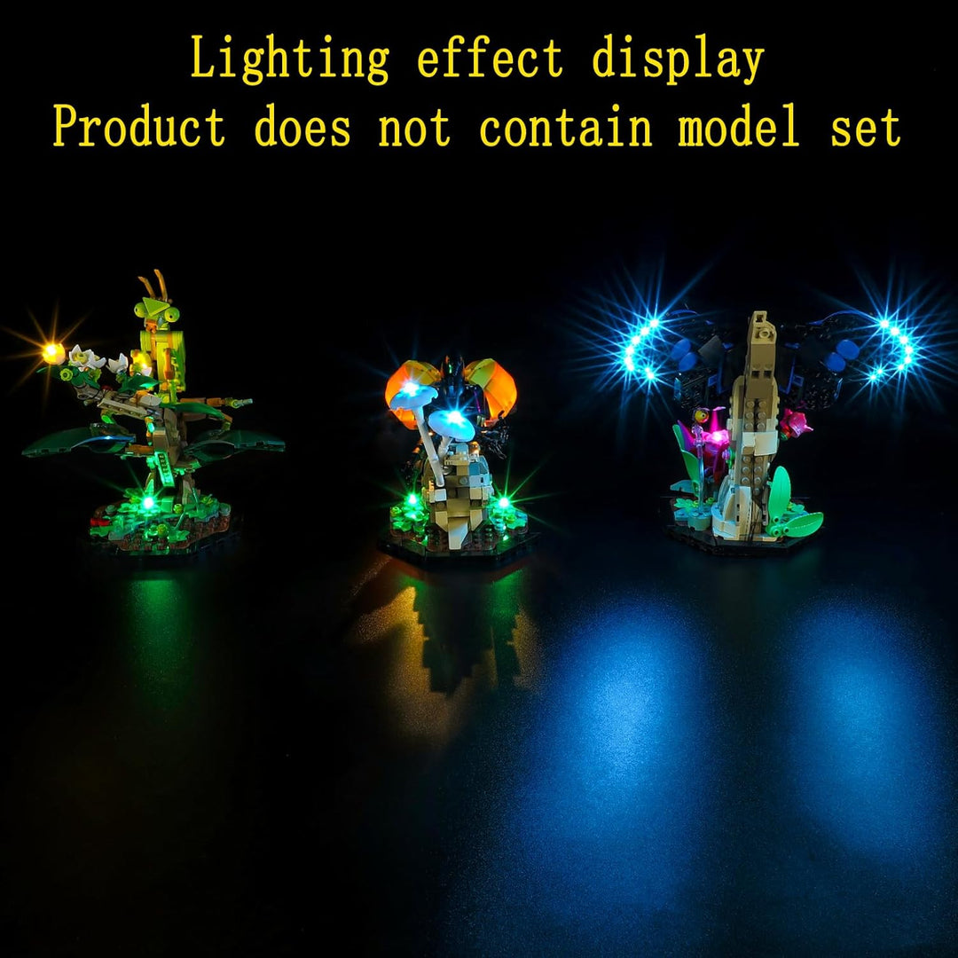 GEAMENT LED Licht-Set Kompatibel mit Lego Die Insektensammlung (Insect Collection) - Beleuchtungsset