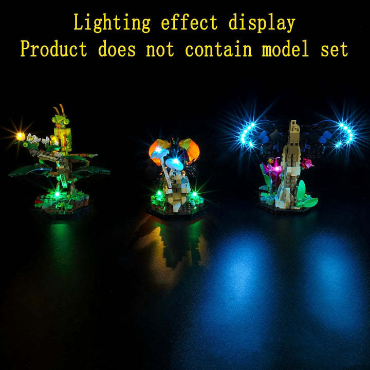 GEAMENT LED Licht-Set Kompatibel mit Lego Die Insektensammlung (Insect Collection) - Beleuchtungsset