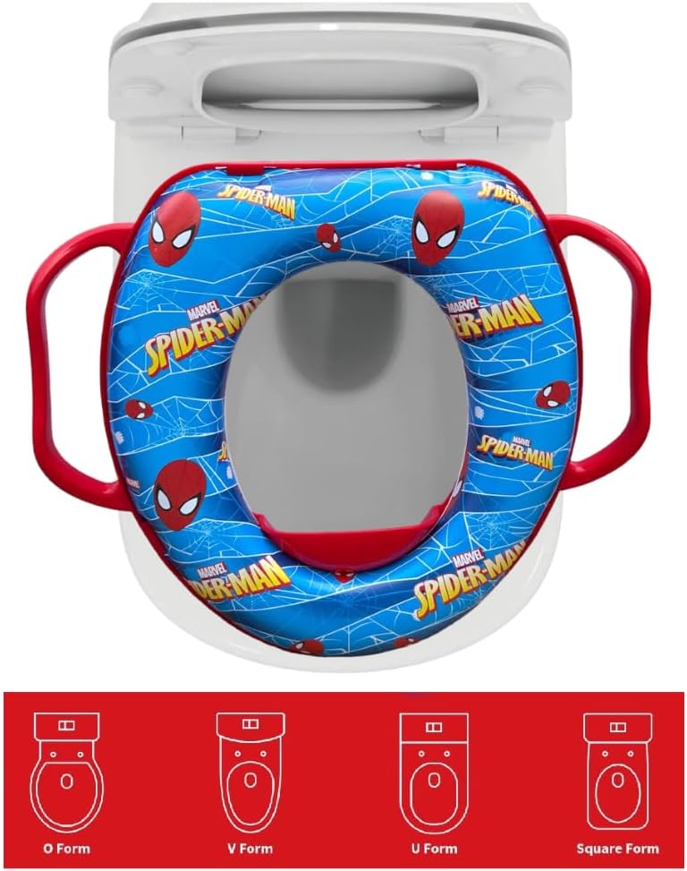 Kinder-Toilettensitz Spiderman Marvel Universal-Adapter mit Griffen