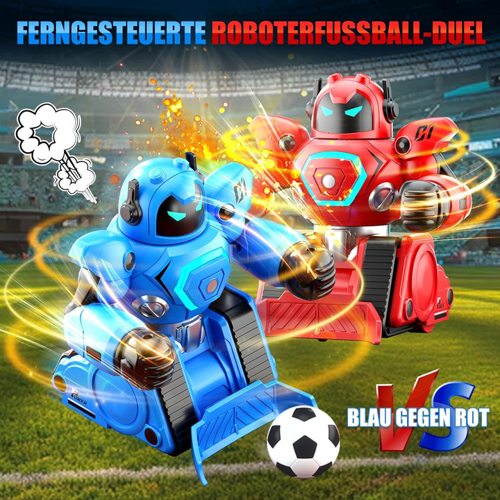 JONRRYIN Ferngesteuerte Roboter Kampf, 2 Stück RC Kampfroboter Spielzeug mit LED Licht und Musik, Fe