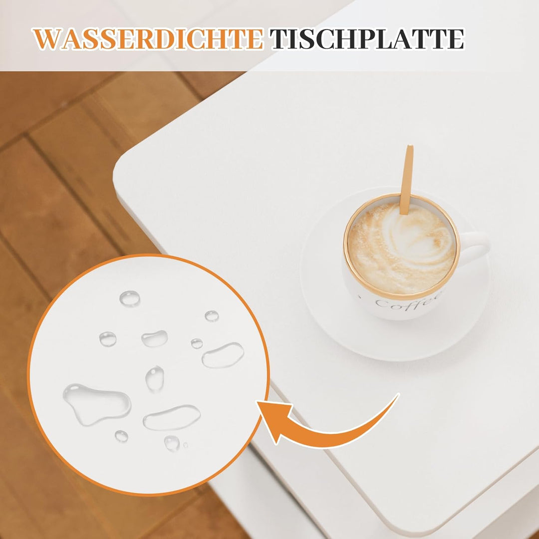 APICIZON 3 Tier Beistelltisch Schmal, Nachttisch Holz, Tisch Klein, 40x30x61.5cm, Kleiner Beistellti