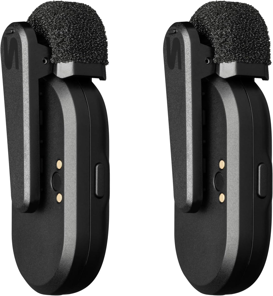 Shure MoveMic Two Set-Profi Funk-Ansteckmikros mit Empfänger für Kamera, iPhone, Android, Mac & PC,