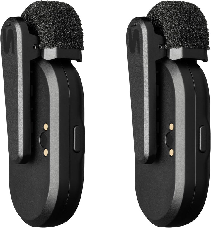Shure MoveMic Two Set-Profi Funk-Ansteckmikros mit Empfänger für Kamera, iPhone, Android, Mac & PC,
