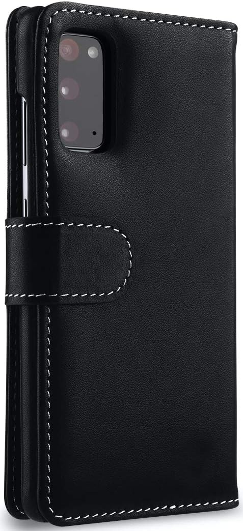 STILGUT Talis kompatibel mit Samsung Galaxy S20 Hülle mit Kartenfach aus Leder, Wallet Case, Lederhü