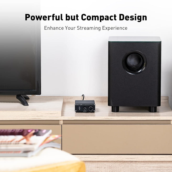 Fosi Audio M04 Subwoofer Verstärker 100W, TPA3116 Mini Monokanal Subwoofer-Verstärker, Voll-Frequenz