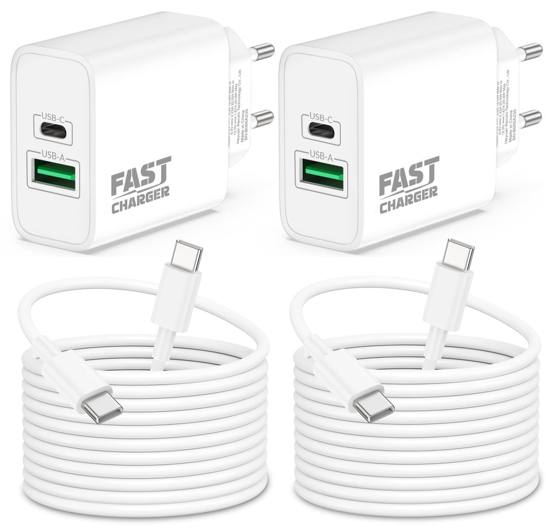2Pack 45W 2-Port USB C Ladegerät Ladekabel für Google Pixel 11 10 9 Pro XL 2-Pack, 2-Pack