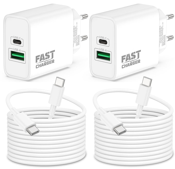 2Pack 45W 2-Port USB C Ladegerät Ladekabel für Google Pixel 11 10 9 Pro XL 2-Pack, 2-Pack