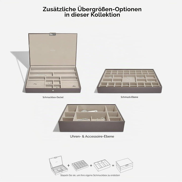 Stackers Nerzgrau Übergross Schmuckschatulle Mink, Mink