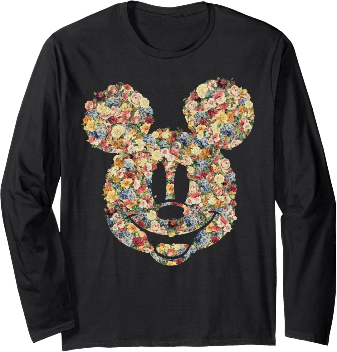Disney Mickey And Friends Mickey Mouse Floral Fill Langarmshirt