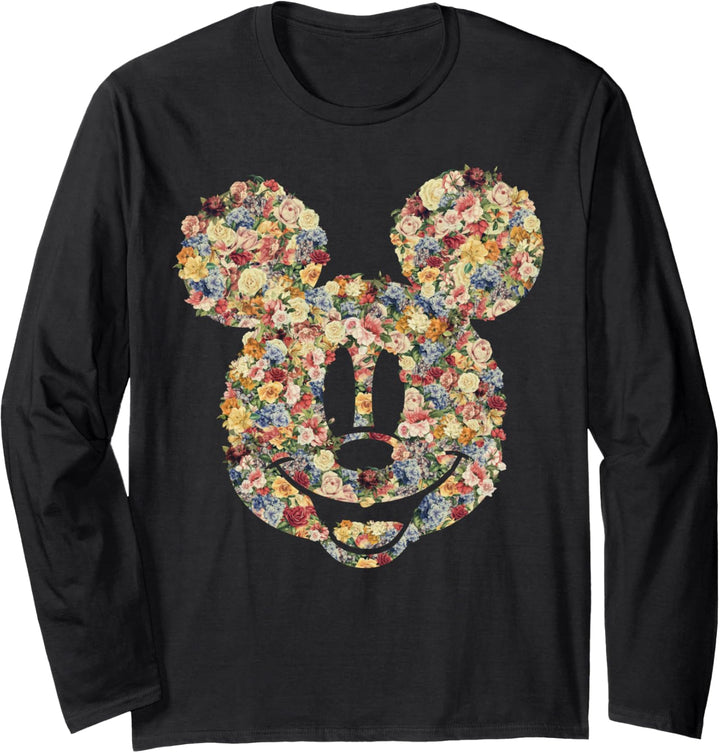Disney Mickey And Friends Mickey Mouse Floral Fill Langarmshirt