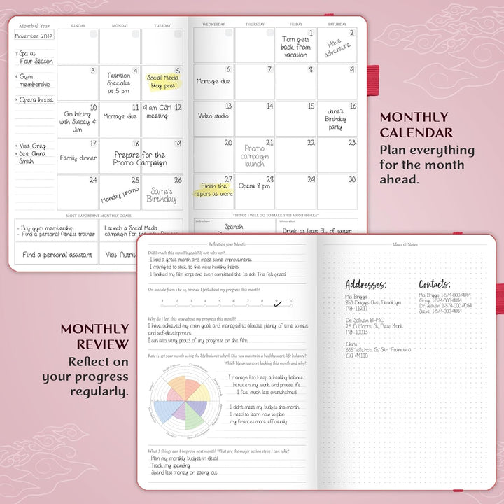 Legend Planner PRO - Deluxe Wochen- und Monatsplaner zur Steigerung der Produktivität und Erreichung