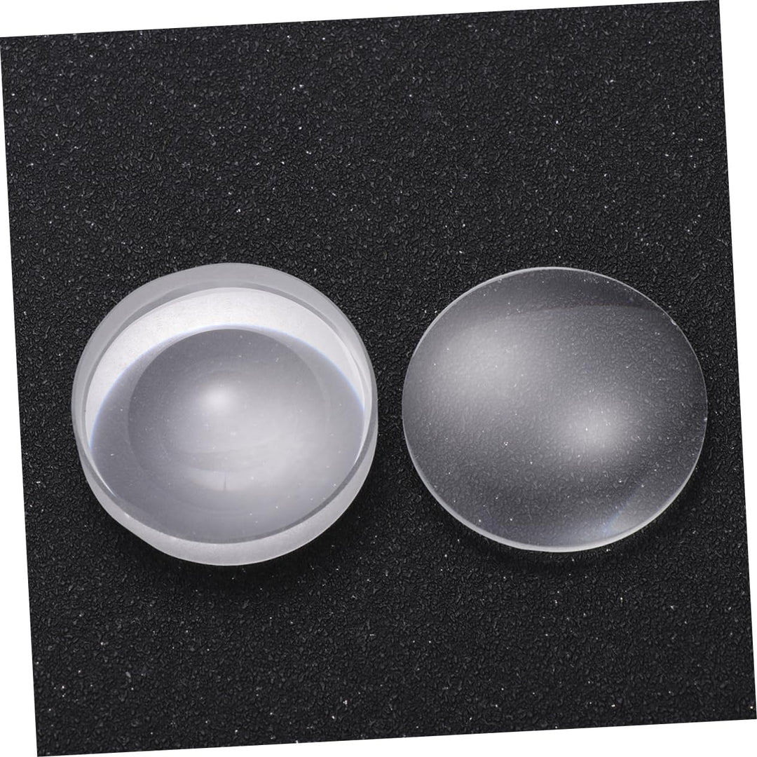 iplusmile 6 Stück Doppelt Konvexe Glaslinsen 42mm Durchmesser Brennweite Geschliffene Kanten Optisch